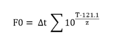 steam sterilization formula f0